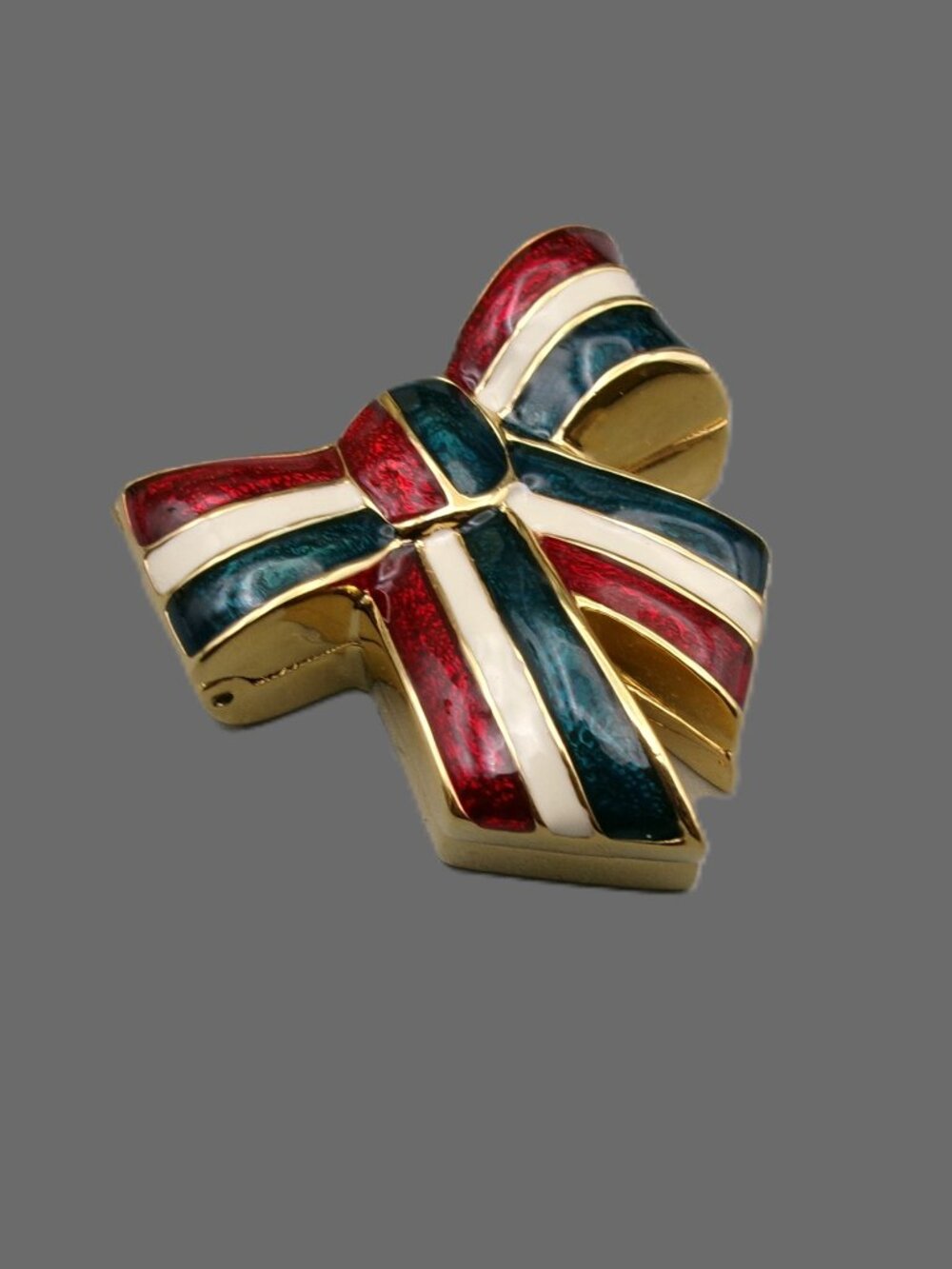 Estee Lauder Beautiful Glorious Bow Perfume Compact, Patriotic Vintage Vanity